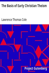 Cover of The Basis of Early Christian Theism — Reading Notes