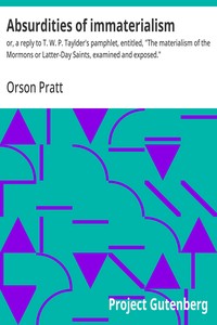 Cover of Absurdities of immaterialism — Edition Insights