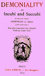 Cover of Demoniality; or, Incubi and Succubi — Story, Setting & Ideas