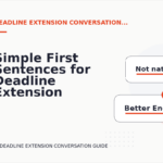 Simple First Sentences for Deadline Extension Conversations