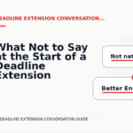 What Not to Say at the Start of a Deadline Extension Conversation