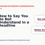 How to Say You Do Not Understand in a Deadline Extension Conversation