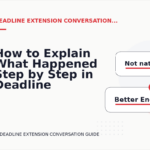 How to Explain What Happened Step by Step in Deadline Extension Conversation English