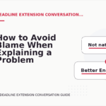 How to Avoid Blame When Explaining a Problem in Deadline Extension Conversation English
