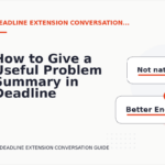 How to Give a Useful Problem Summary in Deadline Extension Conversation English