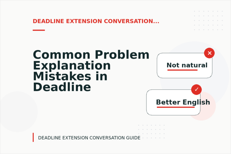 Common Problem Explanation Mistakes in Deadline Extension Conversation English Common Problem Explanation Mistakes in Deadline Extension Conversation English